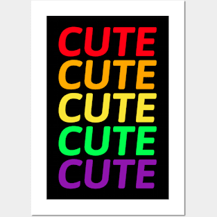 Rainbow Cute Cute Cute Posters and Art